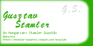 gusztav stamler business card